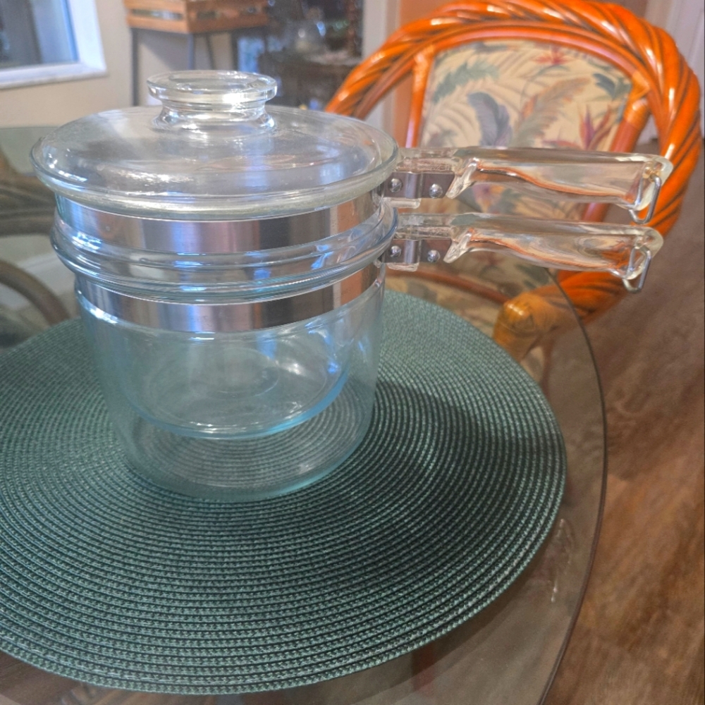 Vintage Pyrex 2qt Double Boiler